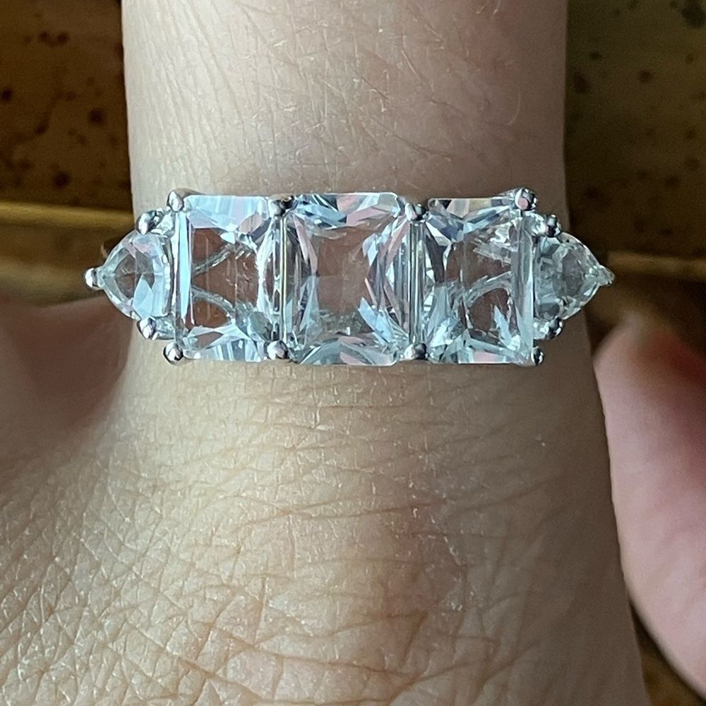 Natural Petalite Sterling Silver Ring Size 10